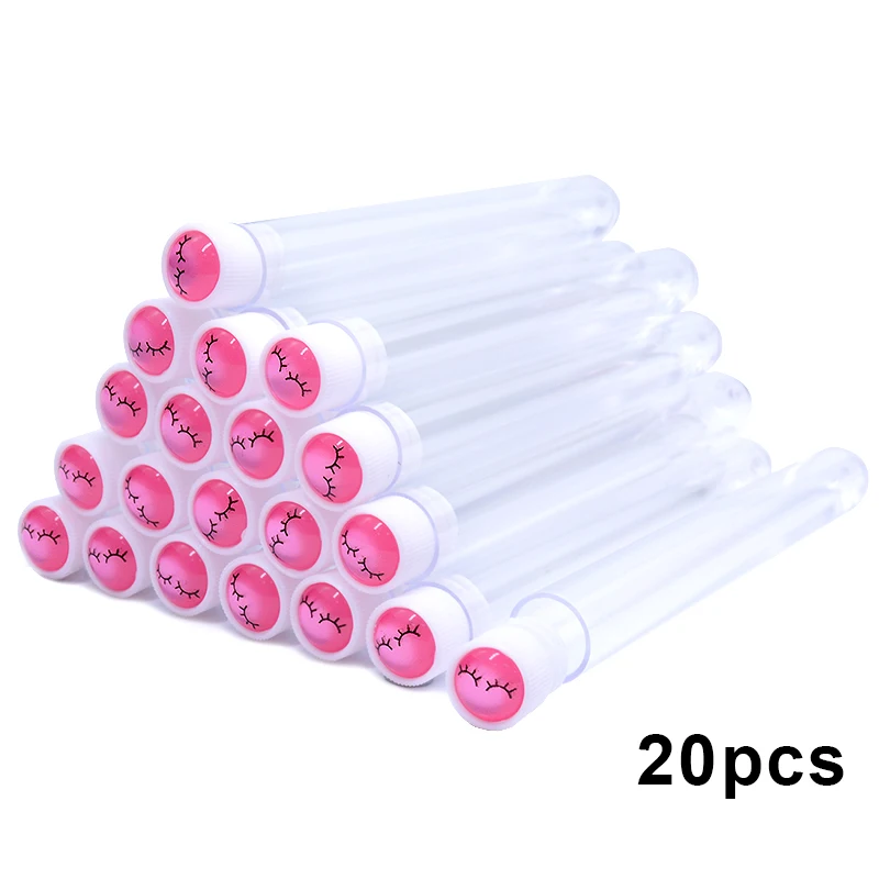 Empty Eyelash Brushes Tubes 20pcs Reusable Wand Container Spoolies Combs