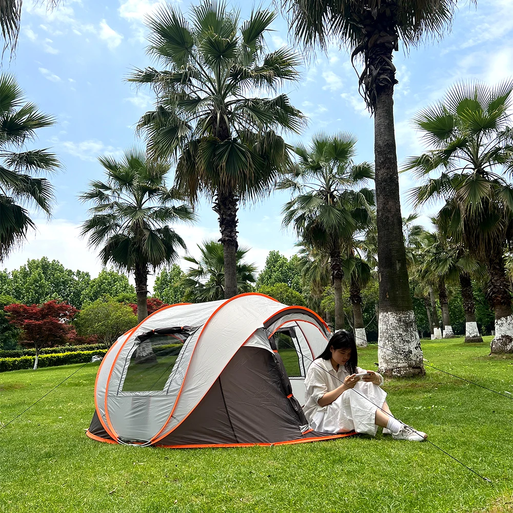 5-8 people quick opening hand throw tent waterproof camping boat tent outdoor tent fully automatic pop-up 3