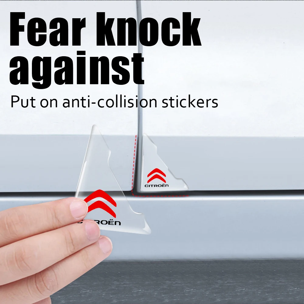 2-Piece Transparent Silicone Anti-Scratch Door Protector Set