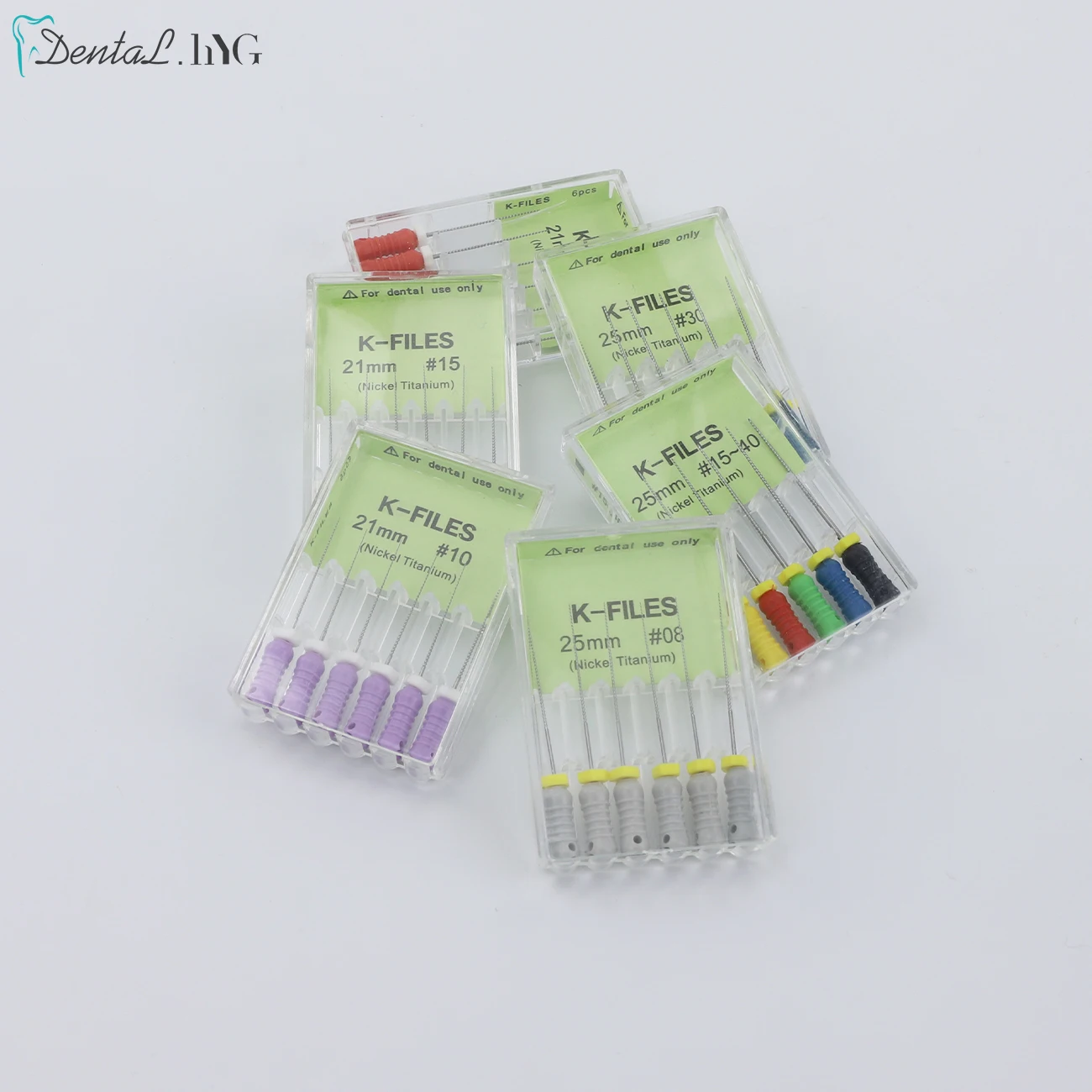 Dental Niti Hand Use Files Endodontic Dental Instruments Root Canal File 6Pcs/Pack K-File 21mm/25mm 3