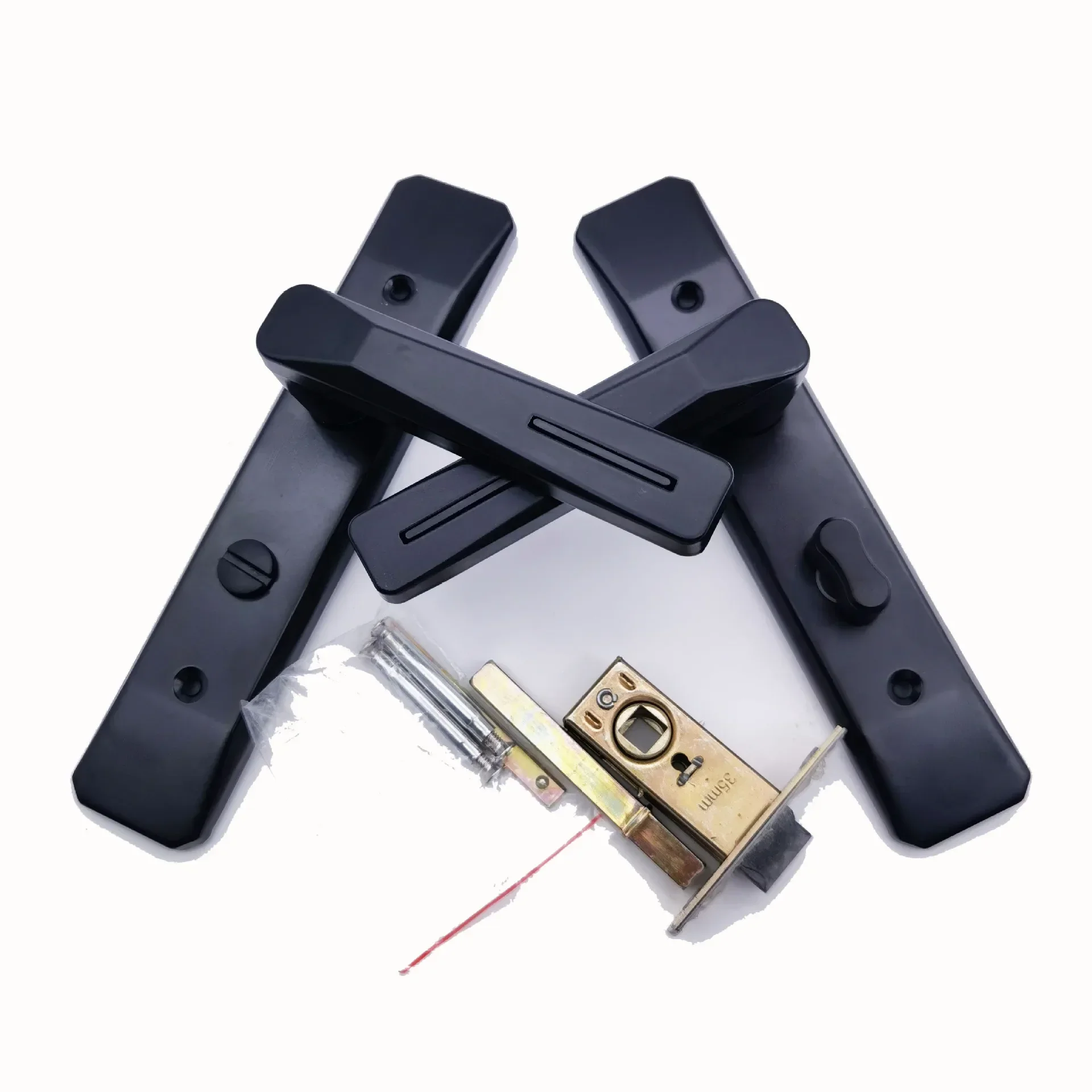 Keyless Bathroom Single Tongue Handle Door Lock