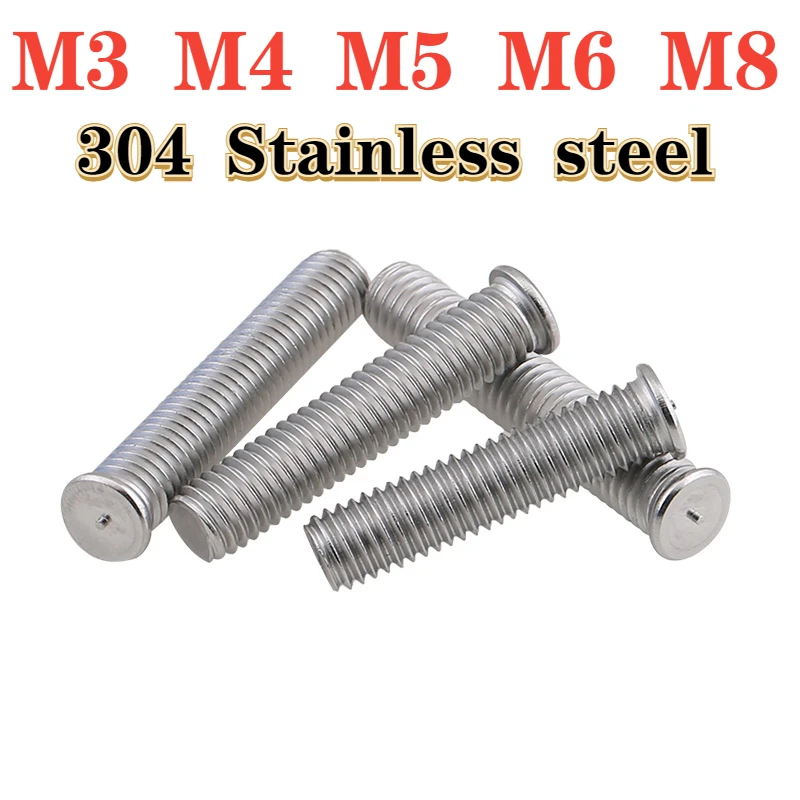 

304 Stainless Steel M3 M4 M5 M6 M8 Welding Stud For Capacitor Discharge Welding Point Welding Screw Machine Welding Nail