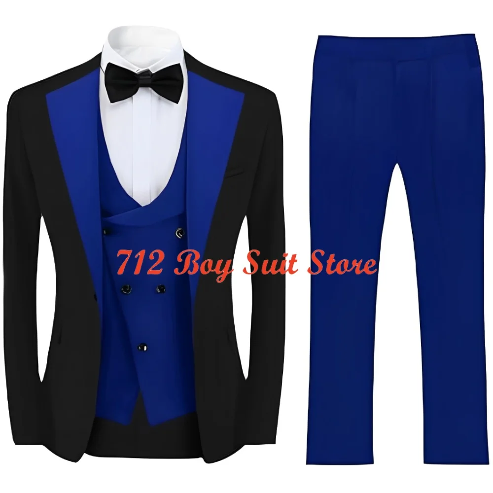 Boys Suit 3 Piece Suit Jacket Pants Vest Formal Wedding Tuxedo Kids Blazer 2-16T Clothes