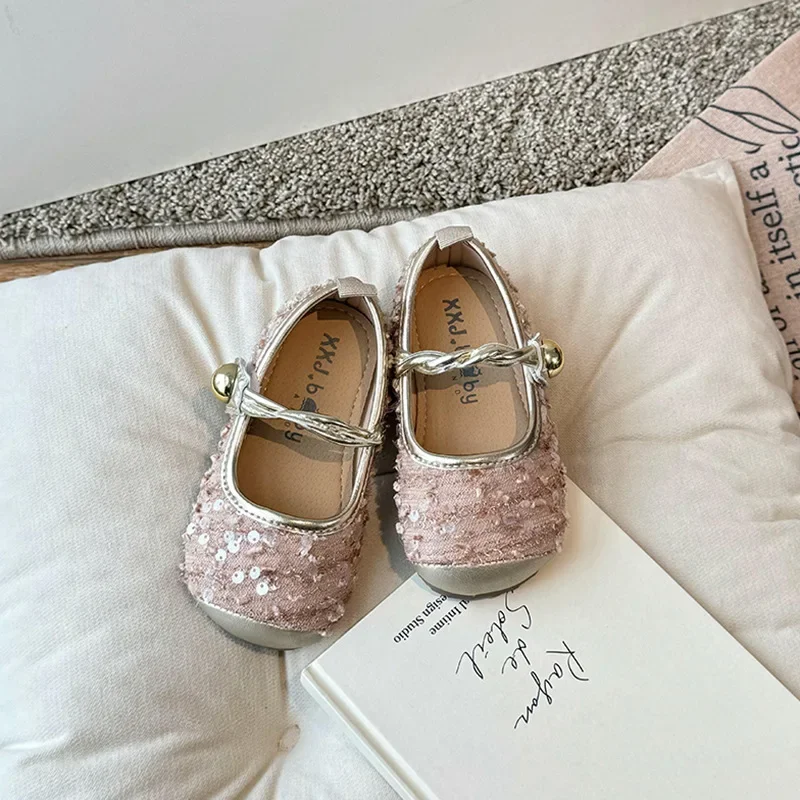 Children Mary Jane Leather Princess Shoes for Girls 2024 Spring New Soft Sole Party Sweet Shallow Mouth Cute French Single Shoes 5