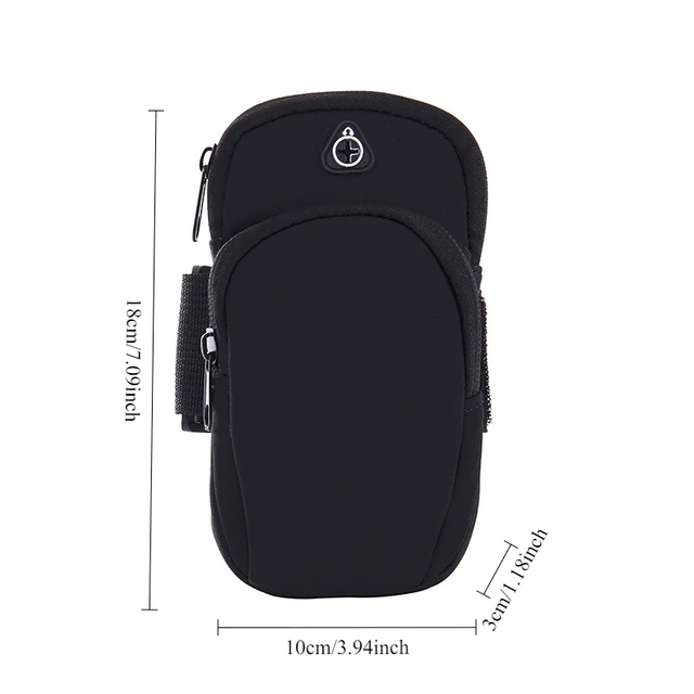 Hands-Free Workout Arm Pack Durable Breathable  Phone Holder with Headphone Hole & Zipper Pocket, Perfect for Cycling, Running, 2