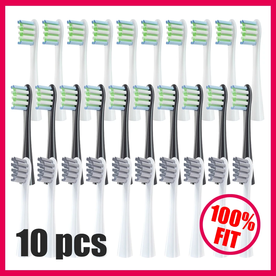 Replacement Brush Heads for Oclean Flow/X/ X PRO/F1/ One/ Air 2 Sonic Electric Toothbrush DuPont Blue Green Soft Bristle Nozzles