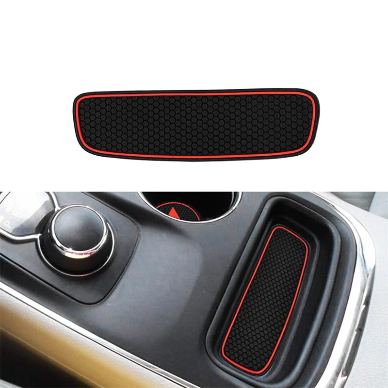 5Pcs Car Cup Holder Mat Insert Coaster Anti-slip Pad for Dodge Durango 2014 2015 2016 2017 2018 2019 2020 Interior Car Styling 2