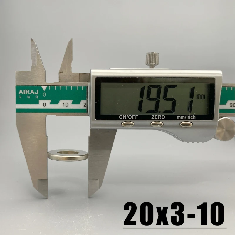 공예용 영구 원형 네오디뮴 자석 디스크, D20 링 자석, 20x3mm 구멍, 10mm, 2 개, 5 개, 10 개, 20 개, 50 개
