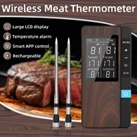 Wireless Meat Thermometer Digital Bluetooth Dual Probe Rechargeable with LCD Screen Support Mobile APP for BBQ Oven Grill 1