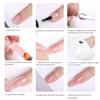 Poly Nail Gel Kit with 6W LED Lamp, All-In-One Set for Manicure, Semi-Permanent Extension Gel and Acrylic French Nails with Tool 6