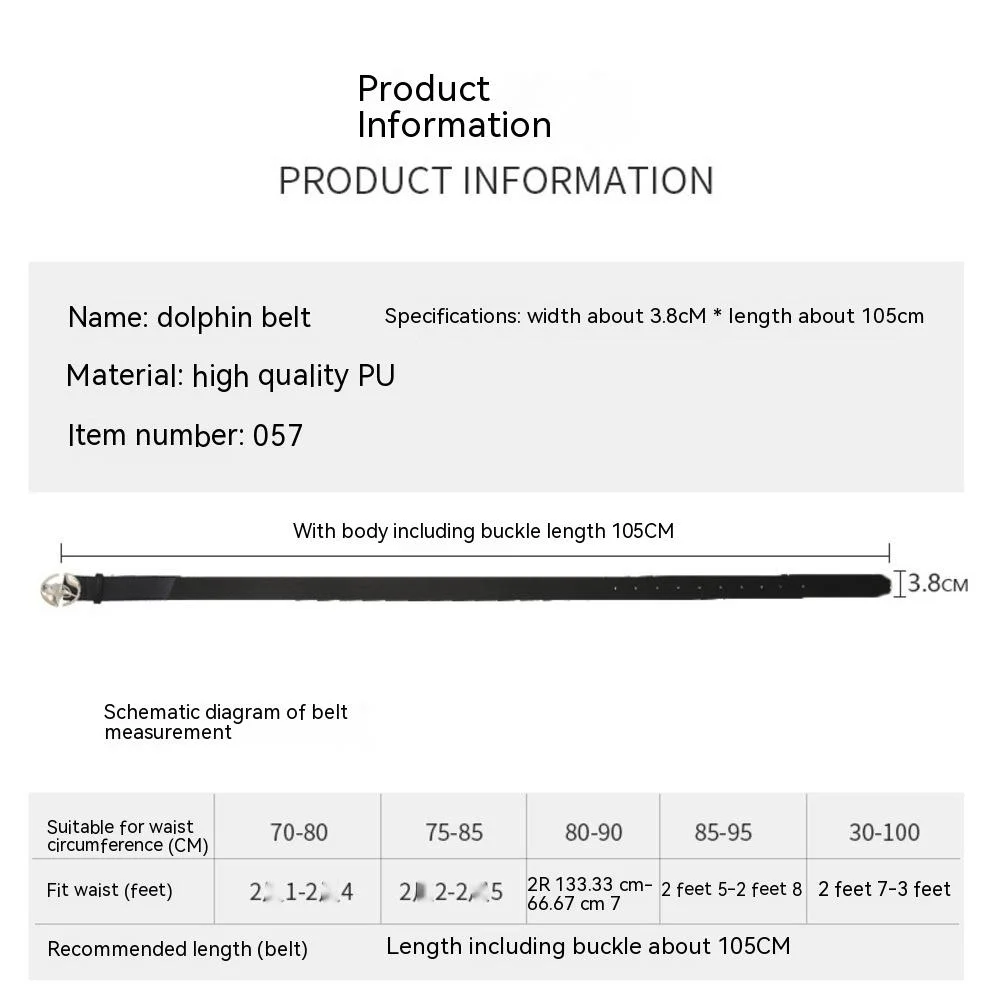 2023 New Ins Style Men's and Women's Retro Fashion Versatile Pure Black Belt Logo Metal Button Head Belt_voghion.com