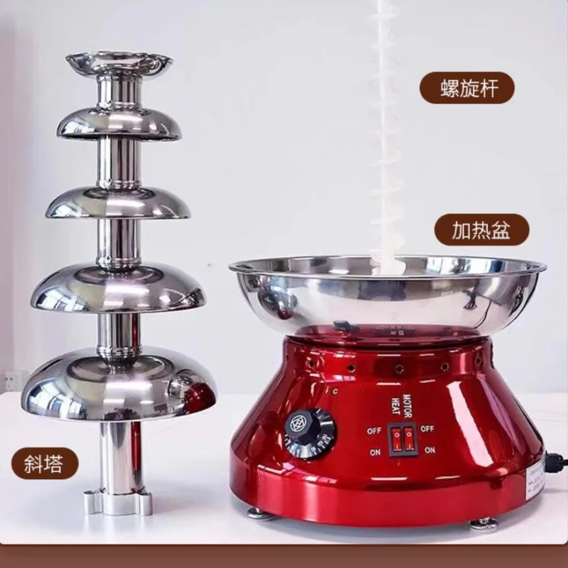 5-layer Commercial Chocolate Fountain Machine for Self Service Restaurant Hotel Party Chocolate Waterfall Chocolateira Eletrica