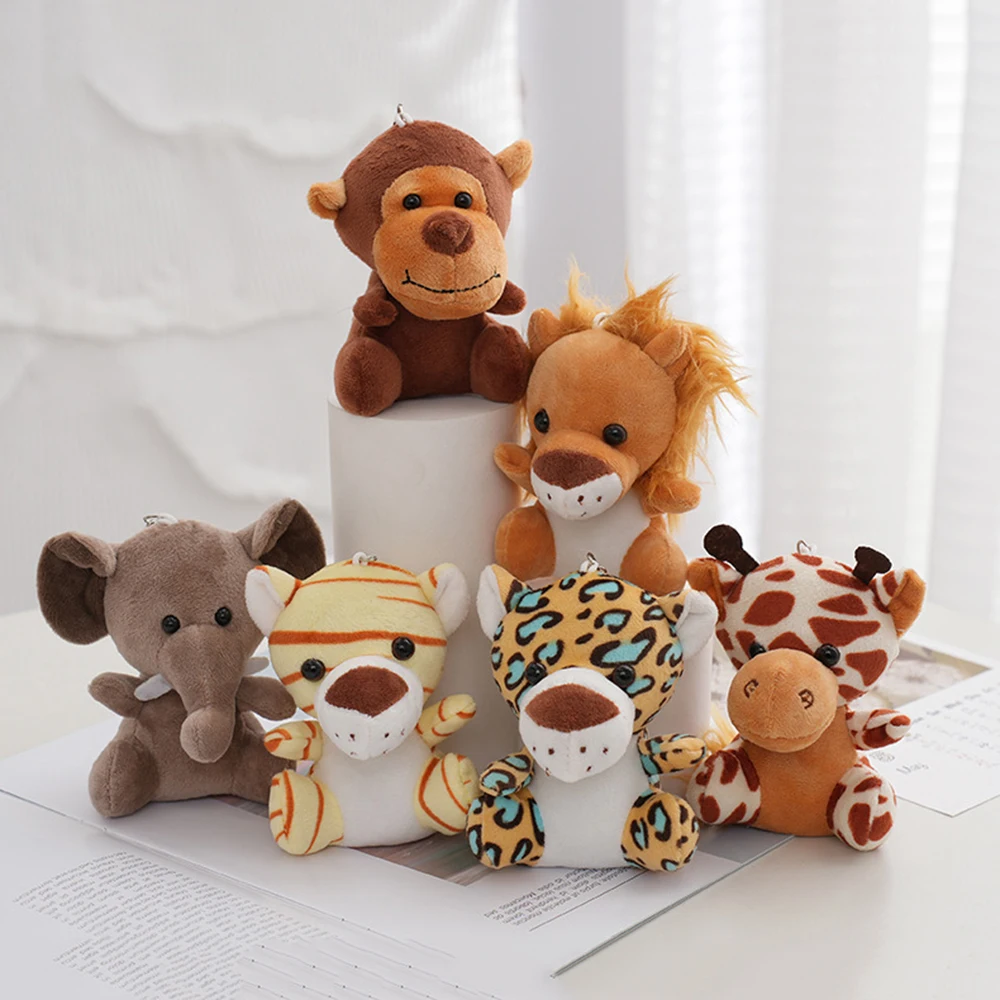 Silly cute animal plush pendant zoo plush toy souvenir small gift keychain accessories doll