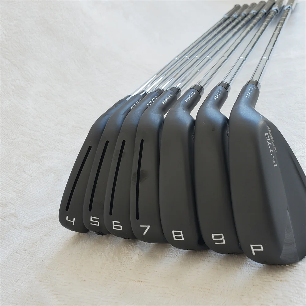

The 4th generation Black P770Forged Long distance professional golf club Iron Set 4-9P Golf Irons R/S Steel/Graphite Headcovers