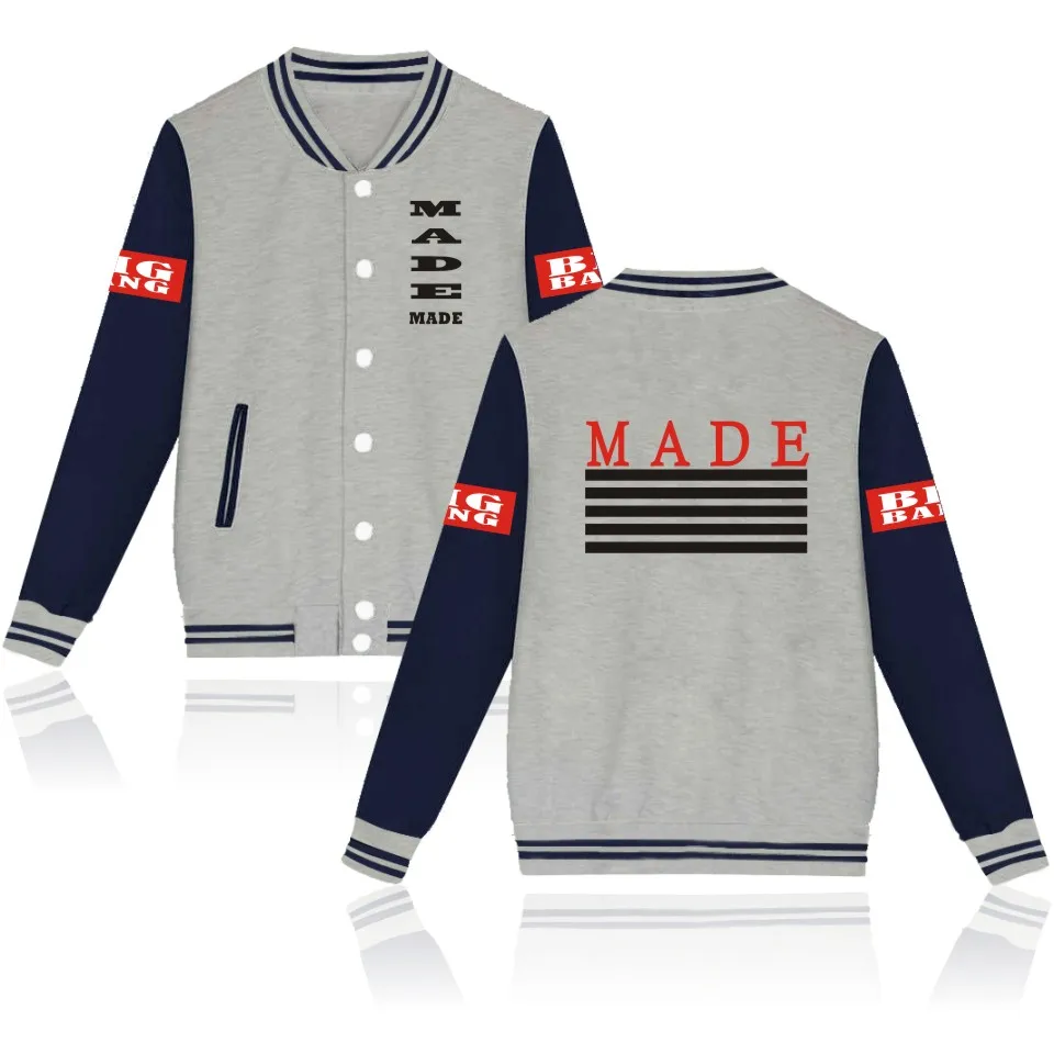 Bigbang Jacket MADE World Tour Baseball Uniform Women Men Kpop