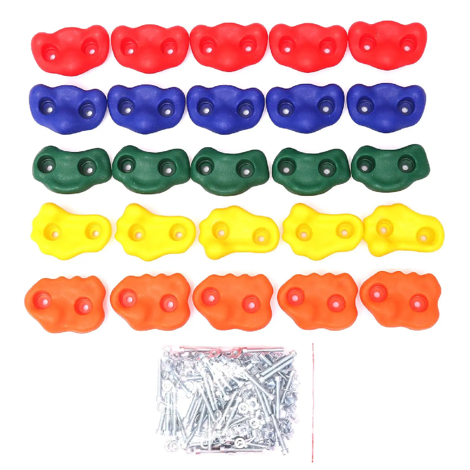 25x Rock Climbing Holds for Kids Obstacle Course Training Grasping Movement Ability Developing Colourful Climbing Stones