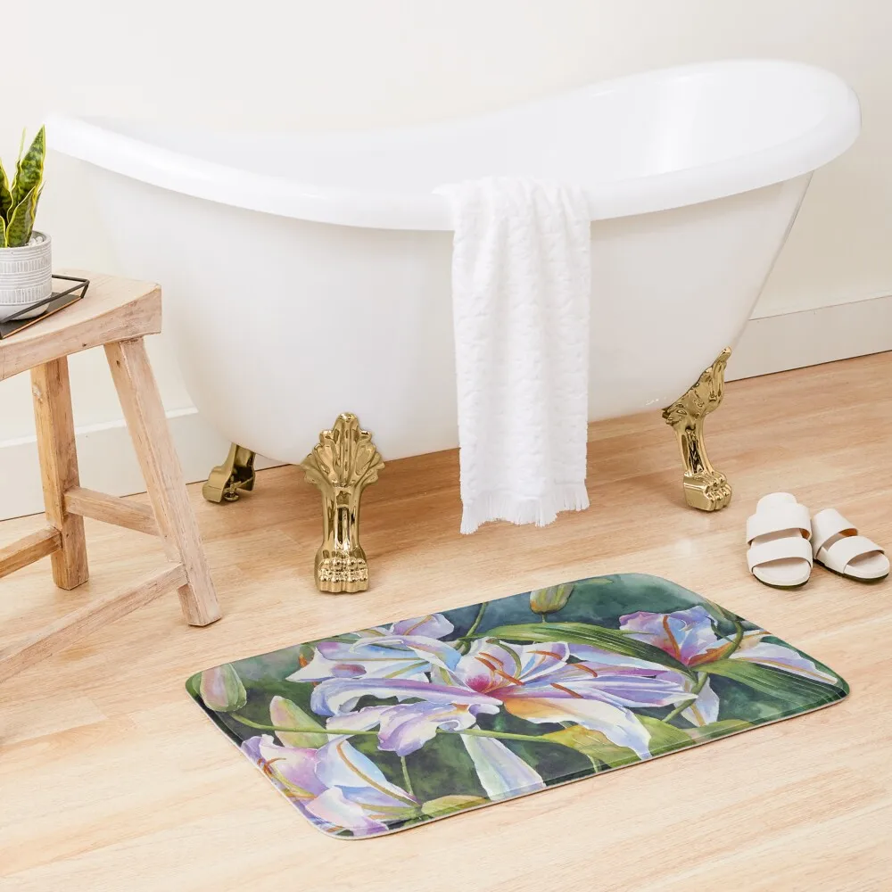 

Casa Blanca Lilies Bath Mat Mats Bedroom Household Items House Interior Entrance Set For Bathroom Mat