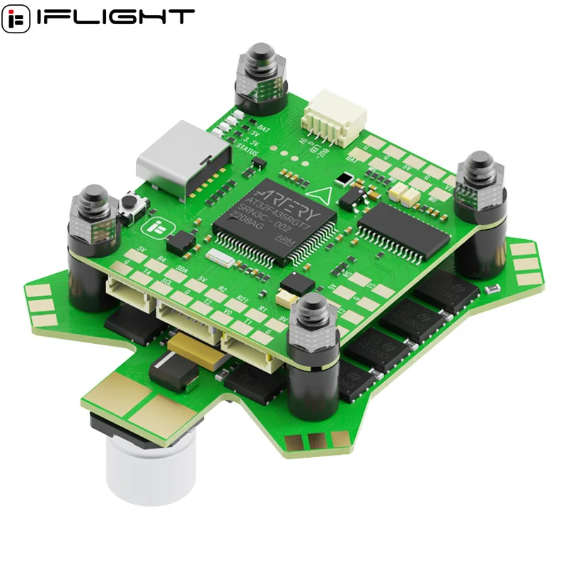 

Контроллер полета iFlight BLITZ ATF435 55A Stack BLITZ ATF435 с BLITZ E55S 4-в-1 2-6S ESC для RC FPV Фристайл гоночный Дрон