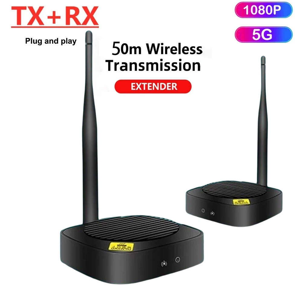

50m HDMI Wireless Extender Wifi Transmitter Receiver Video Converter Screen Mirror for PS4 PS3 HD Camera Laptop PC To TV Monitor