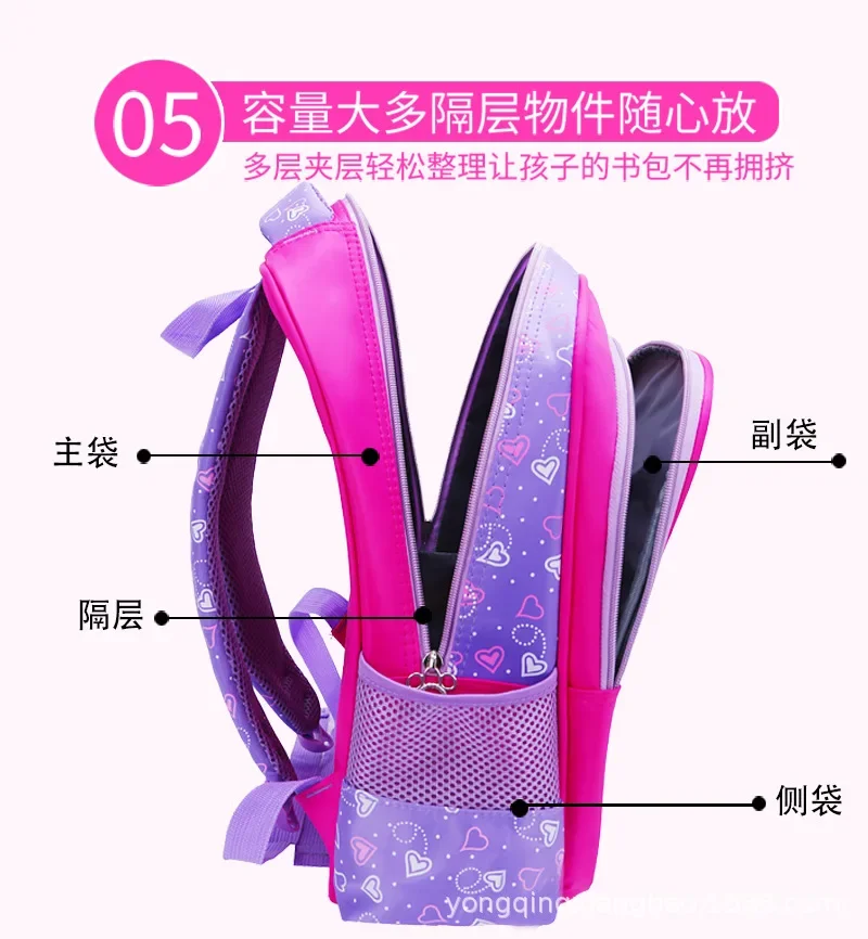 Disney princess Children cartoon primary bag for school reduction bag girl boy 1-3 grade Frozen Elsa bag for school kid backpack 5