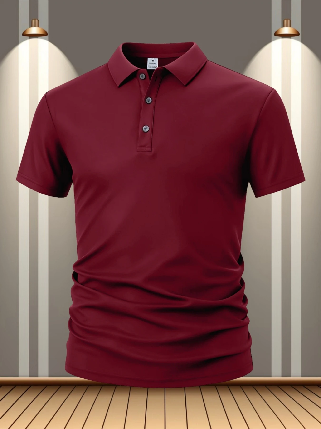 ソリッドカラーのポロシャツ超軽量メンズ通気性吸汗性シャツフィットネスジムやランニングに最適