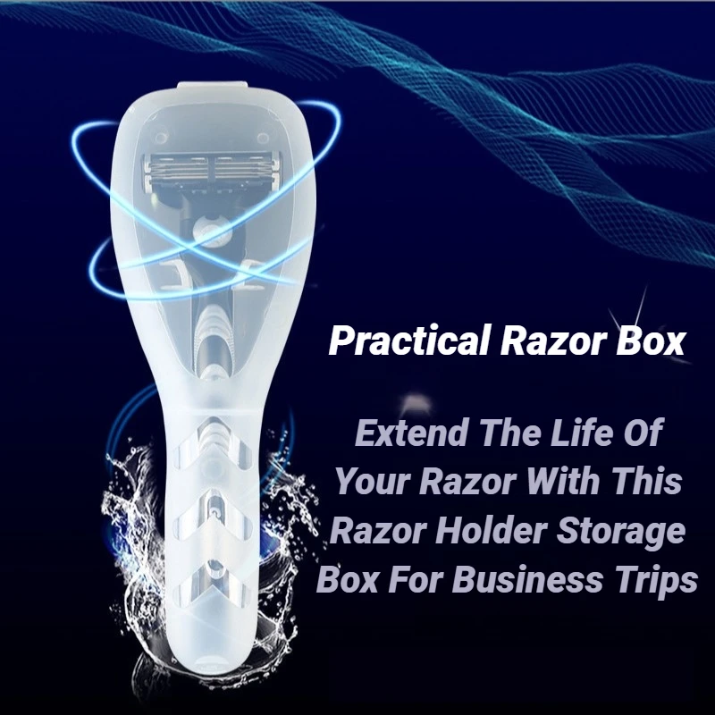 Compact Dustproof Travel Razor Case for Men - Secure Grooming Storage Solution
