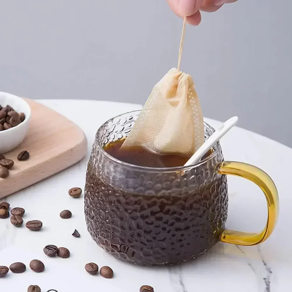 300/100Pcs Tea Bags Non-woven Fabric Filter Bags for Spice Tea Infuser with String Heal Seal Disposable Teabags Empty disposable tea bags,disposable tea filter bags