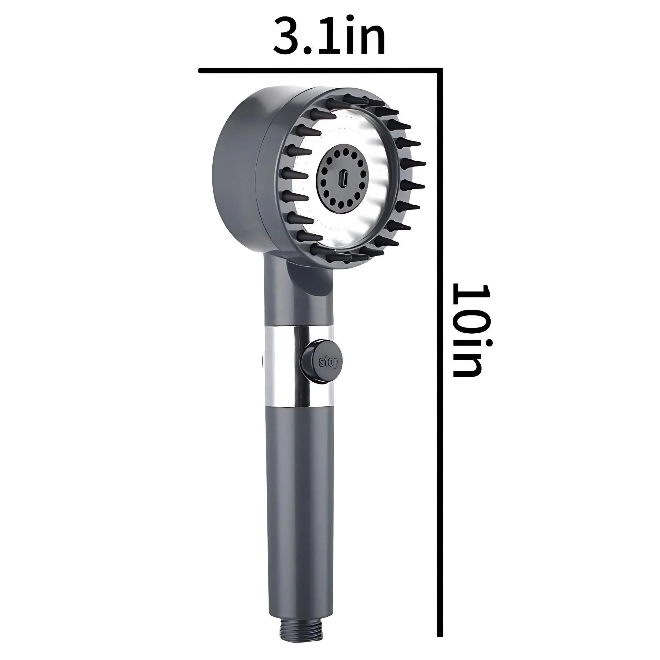 High-pressure Shower Head 3-mode Adjustable Spray with Massage Brush Filter Rain Shower Faucet Bathroom Accessories