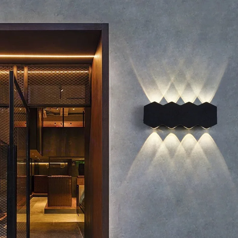 LED Wall Light Outdoor Indoor 2W 4W 6W 8W 10W AC85-265V Up Down White Black Modern Light For Home Garden Bedroom Corridor