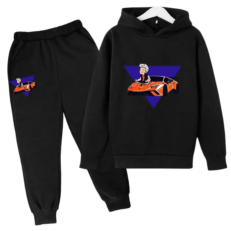 

Children's Clothing BoysGirl Hoodie Top+Pants Set Toddler Hood Coat Merch A4 Anime Printing Autumn Pullover Kids Sweatshirt