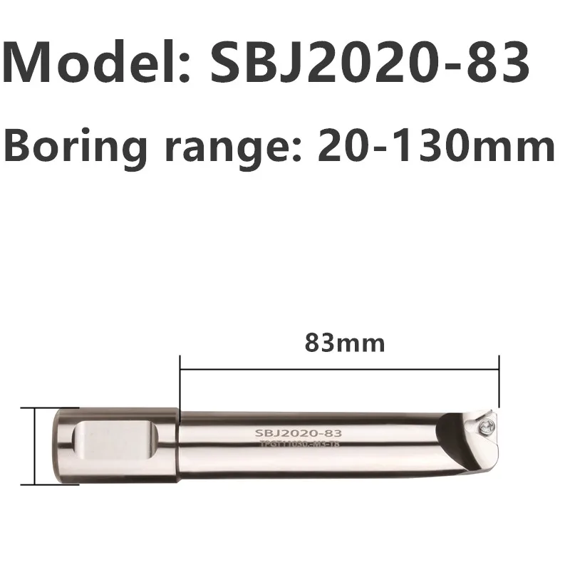 1pc SBJ-83L boring bar, use with NBH2084 boring head, hole range: 20-130mm.