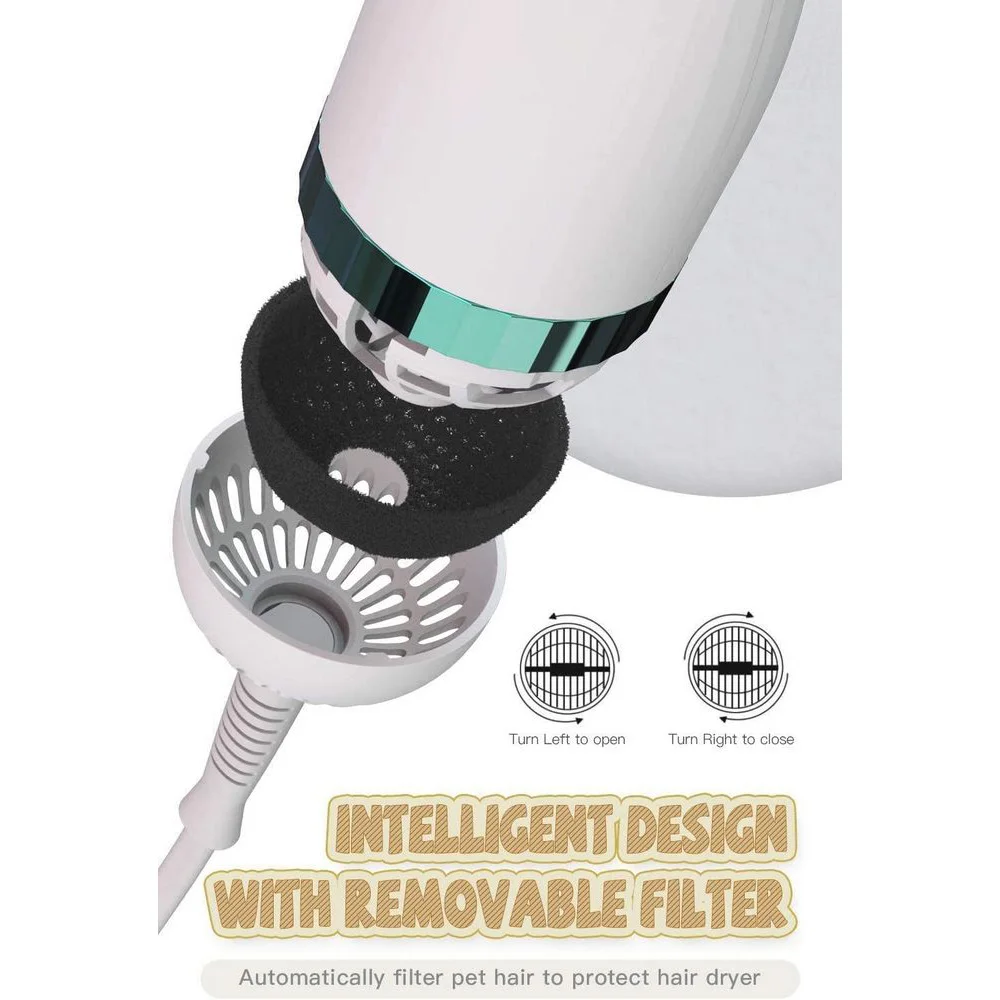 Pet Hair Dryer Dog Grooming Hair Dryer Adjustable Temperature Pet Supplies