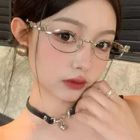 Lunettes carrées à petite monture pour femmes et hommes, en métal, bloquant la lumière bleue, japonaises, rétro, tendance, lecture Y2K 5