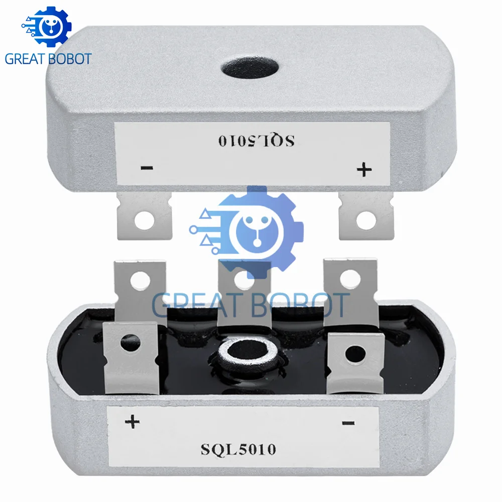 Diode Bridge Rectifier BS 50A 1200V Aluminum Metal Case 3 Phase