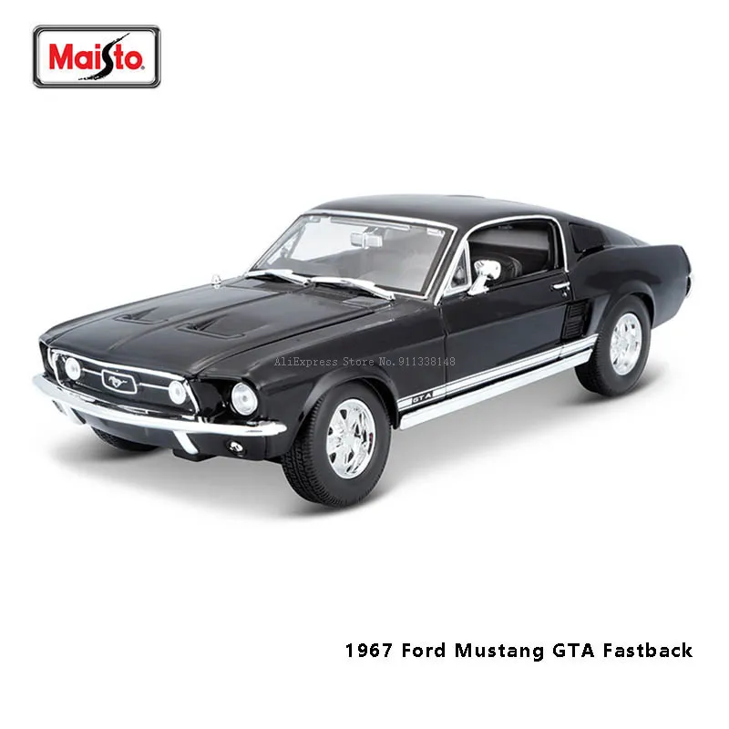 

Maisto 1:18 1967 Ford Mustang GTA Fastback Classic Car Alloy Car Model Static Die Casting Model Collection Gift Toy Gift