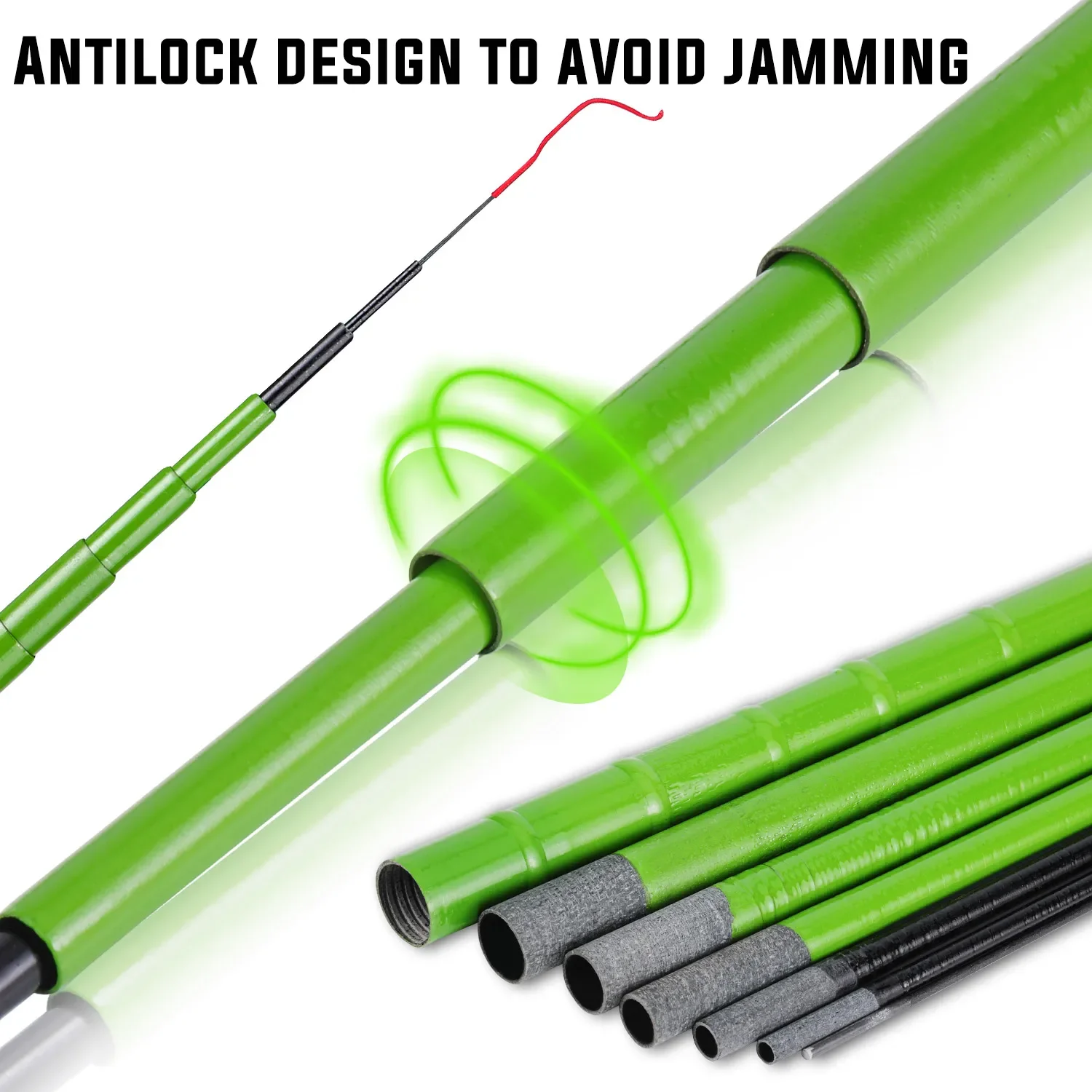 Sougayilang Hard Carbon Fiber Ultra Light Telescopic Carp Fishing Rod 2.7/3.6/4.5/5.4M 4