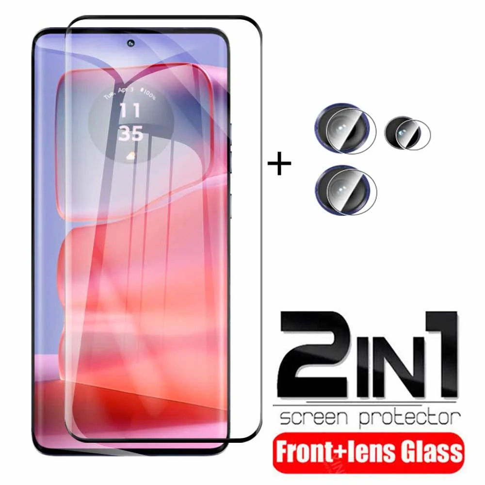 Custodia In Vetro Temperato Curvo 9D Edge50Pro Pellicola Salvaschermo Per Pellicole Protettive Per Fotocamera Motorola Edge 50 Pro Ultra Fusion 6.7 Po