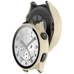 Durable Protective Smartwatch Case with Tempered Glass Film for Xiaomi Watch 5 (White)