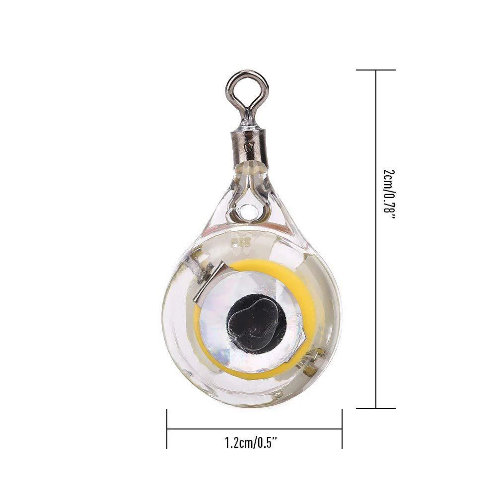 10-100Pcs Mini Fishing Lure Light LED Deep Drop Underwater Eye Shape Fishing  Squid Bait Luminous Lure Light for Attracting Fish