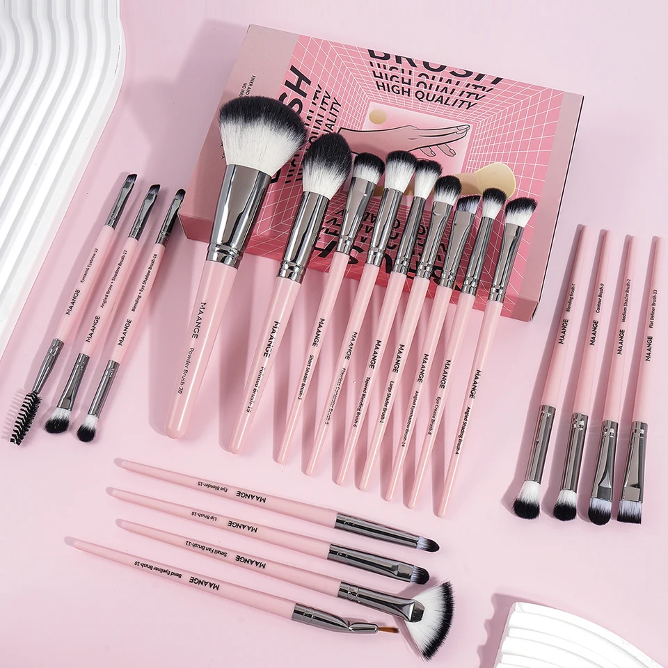 MAQuillAGE セット Amazon.com: MAANGE 20 PCS Foundation Makeup Brush Set