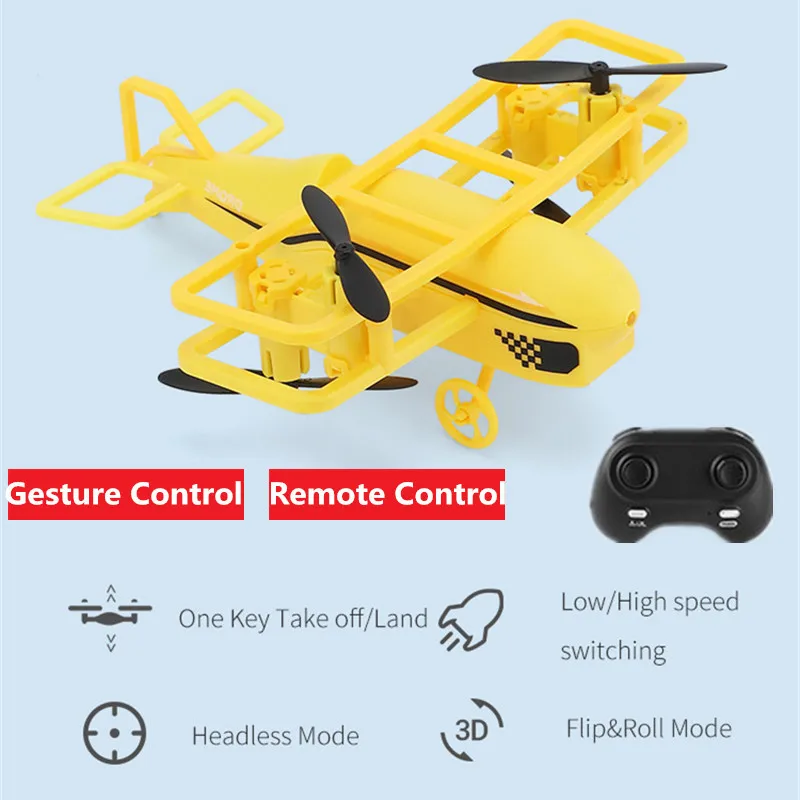 

Mini RC Helicopter 2.4G 360 Degree Drone Glider Airplane Headless Mode Auto Hover Headless Mode 360 Rotation RC Plane Toy Gifts