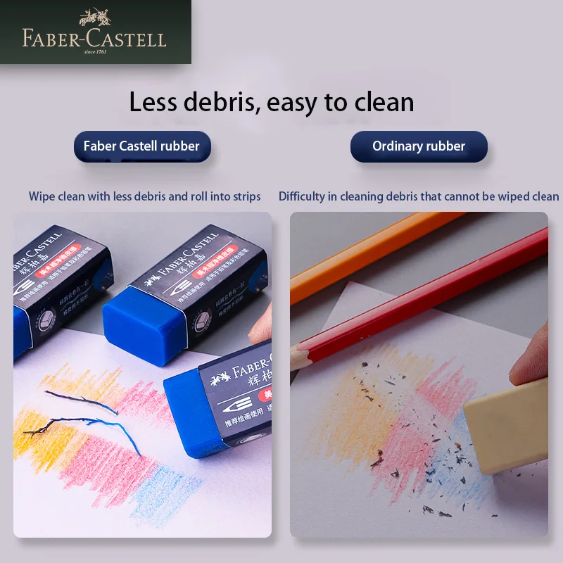 FABER CASTELL 특수 울트라 클린 지우개 및 잔해물 없음 그리기 그림 지울 수있는 미술 용품 사무용품