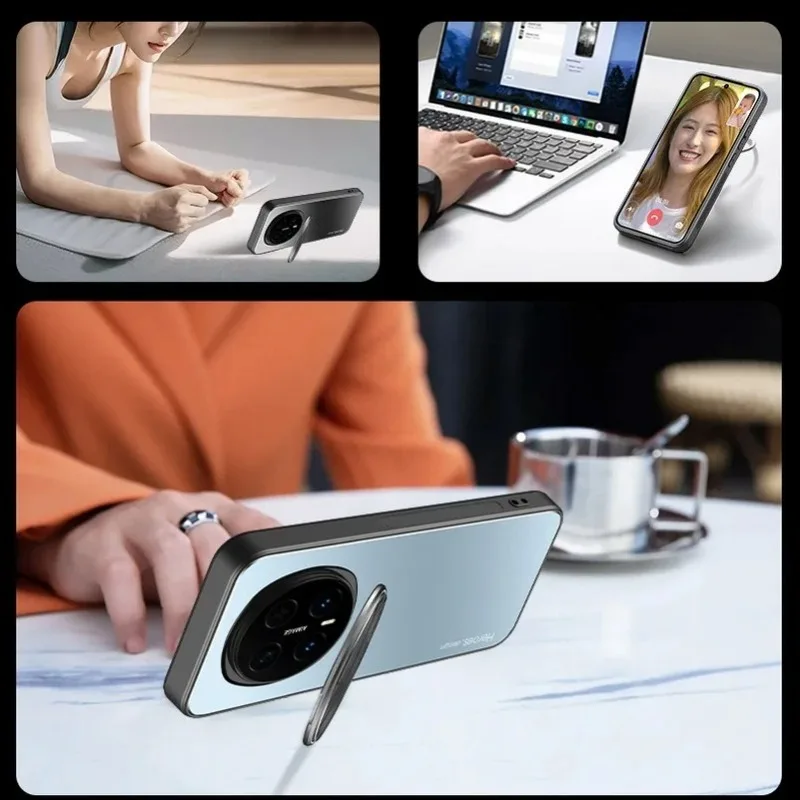 Premium Shockproof Matte Case with Metal Lens Holder & Kickstand