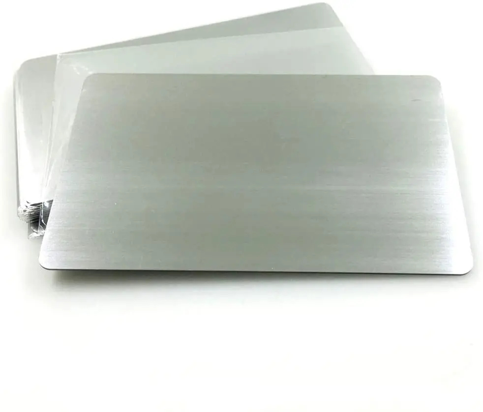 304 Stainless Steel Business Cards Blanks 10pcs/pack for Customer Laser Engraving DIY Gift business cards custom cards