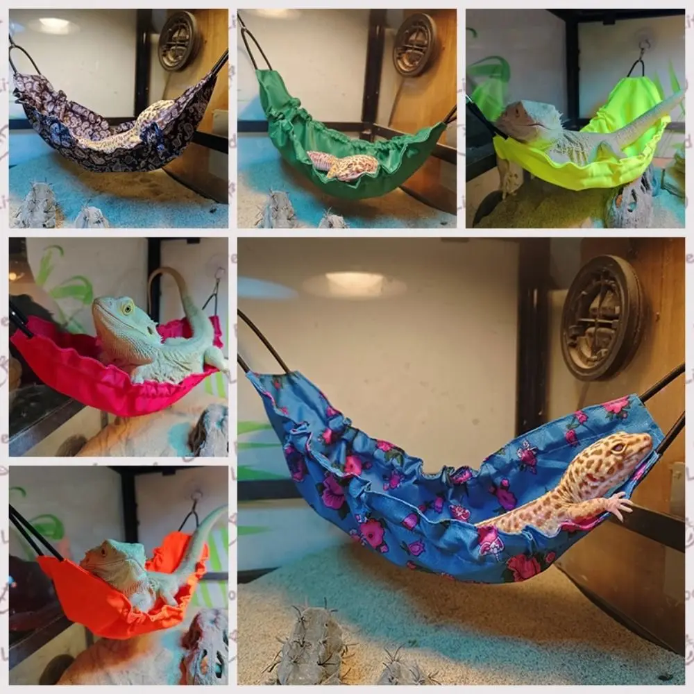 Reptology Lizard Hammock With Suction Cups Bearded Dragon Tank Accessories For Snakes Geckos Hamster
