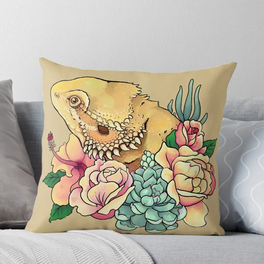 

Pastel Bearded Dragon Throw Pillow Cushion Child Pillow Decor Decorative Sofa Cushion