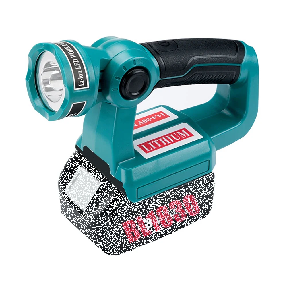 Description Picture 5 of itemPortable LED Warning Spot Light Working Lamp Flashlight Torch For Makita For Bosch14.4V 18V Li-ion Battery BL1830 BAT618 BAT614