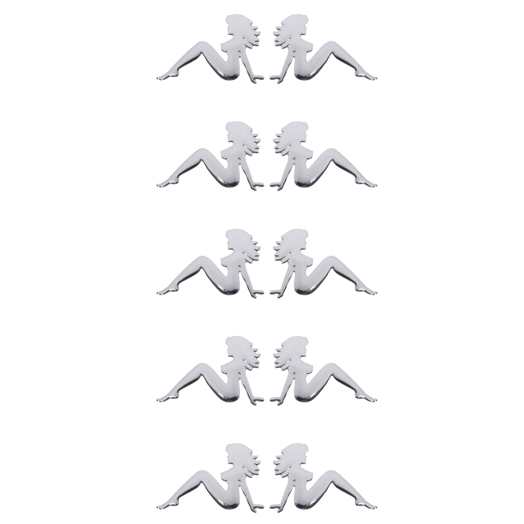 

5X Nice Lady Car Vehicle Decoration Sticker Emblem Logo Badge