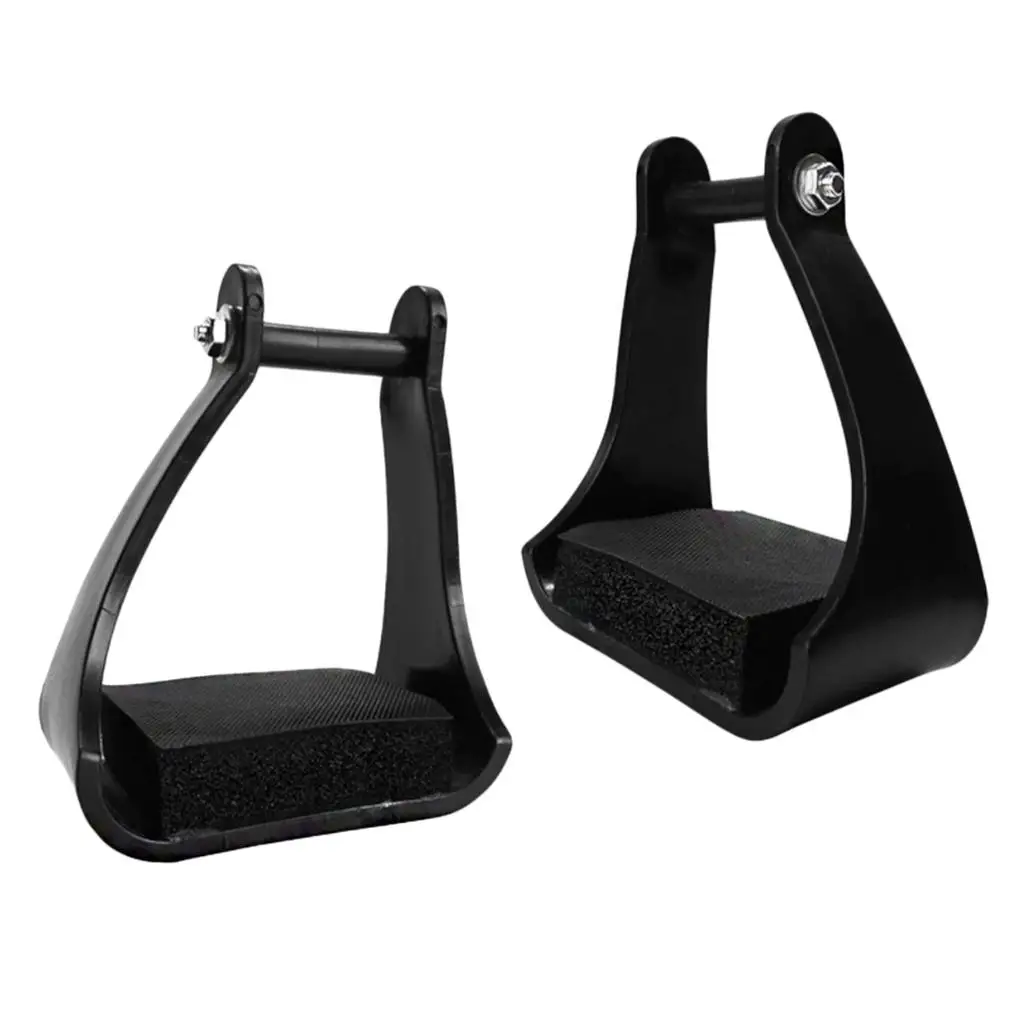 Pair Horse Stirrups Anti-slip Riding Saddle-Mounted Western Equipment