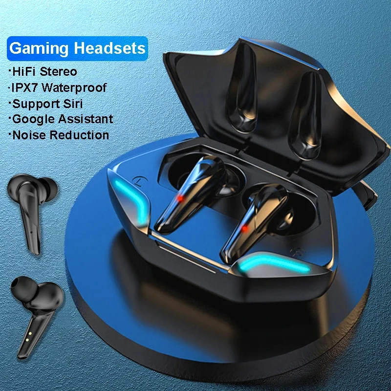 

TWS Bluetooth 5.0 Earphones Wireless Headphone Gaming Headsets HiFi Stereo Noise Cancelling Sports Earbuds for Xiaomi Huawei IOS